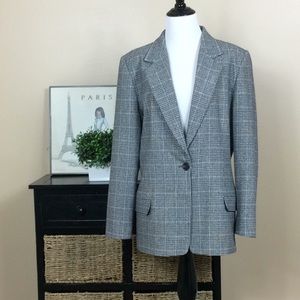 Pendleton black plaid blazer fully lined
